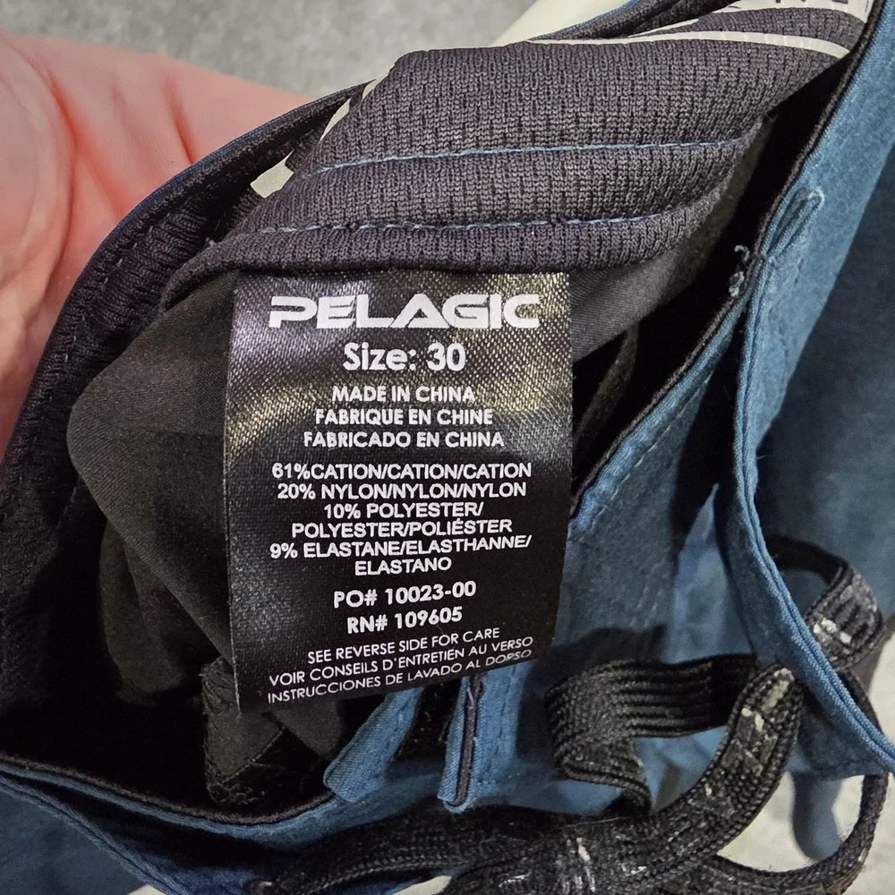 Pelagic Swim Trunks Mens 30 Blue FX 90‎ Tactical Board Shorts Offshore Fishing